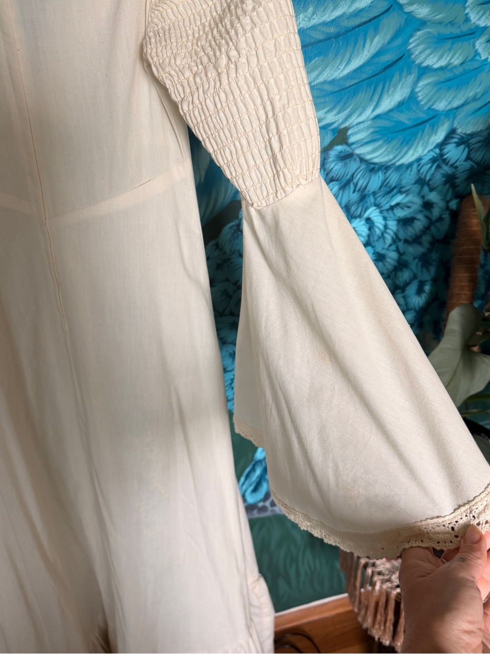 Vintage Gunne Sax Maxi Prairie Dress with Bell Sleeves sz S - Picture 10 of 14